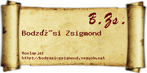 Bodzási Zsigmond névjegykártya