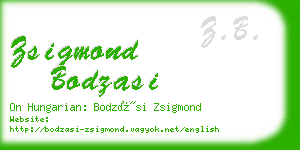 zsigmond bodzasi business card